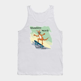 Kangaroo Kicks & Aussie Tricks Skateboarding funny Kangaroos Tank Top